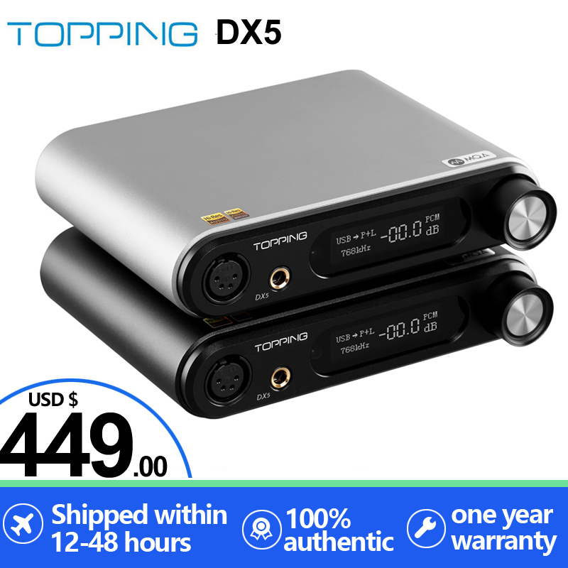 TOPPING DX5 DAC & Headphone Amplifier MQA D..